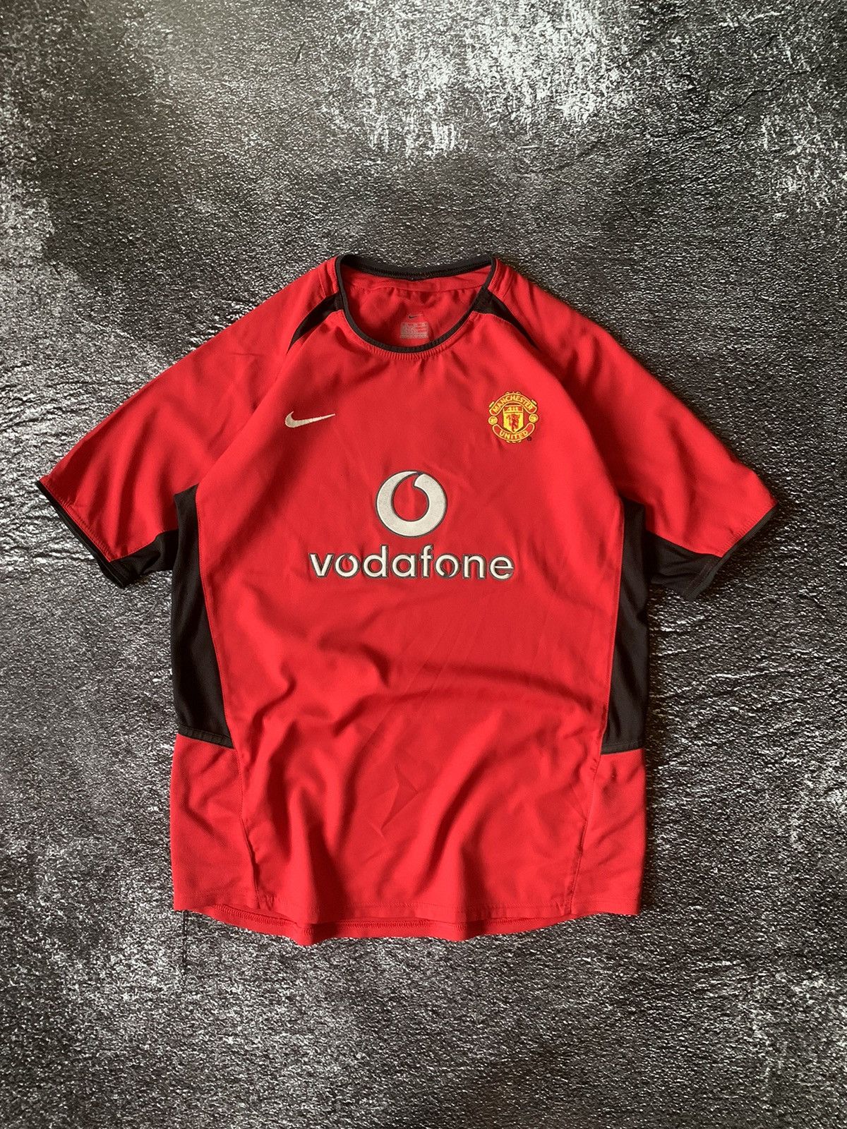 2002-2003-2004 Manchester United Jersey Shirt Home Vodafone Nike