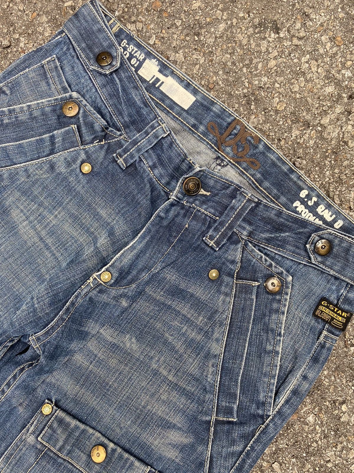 G-Star Vintage G-star RAW denim multi pocket cargo pants Japan Size US 33 - 3 Thumbnail