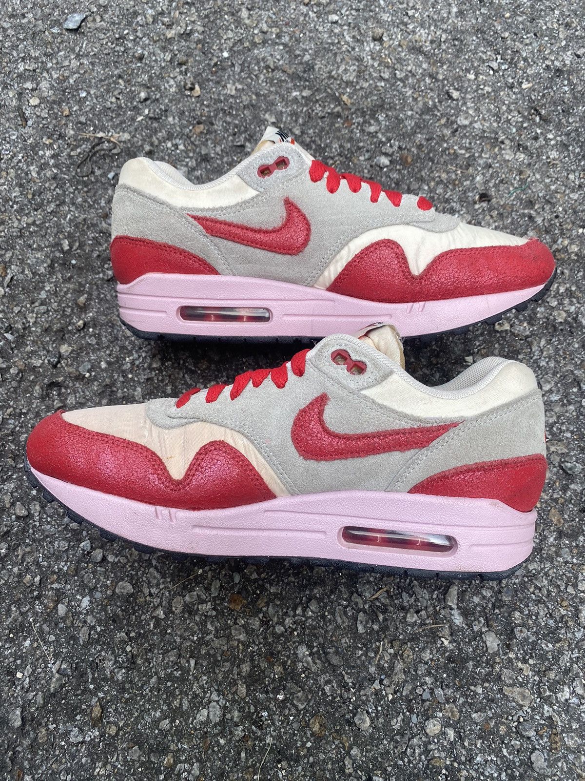 Nike Women’s Nike Air Max 1 2012 Vintage Hyper Red Size US 7.5 / IT 37.5 - 4 Thumbnail