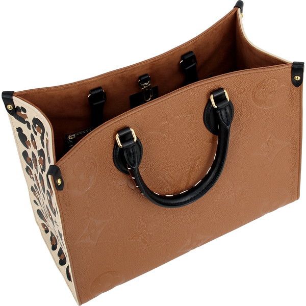 Louis Vuitton On The Go MM Wild At Heart Monogram Implant Leather Leopard