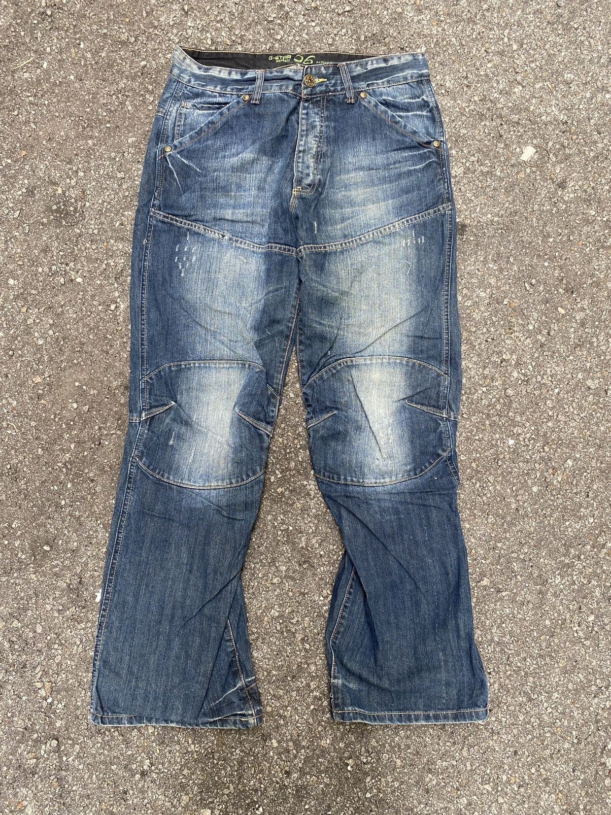 image of G Star Raw x Gstar Vintage G-Star Raw Elwood Cargo Jeans in Blue, Men's (Size 34)