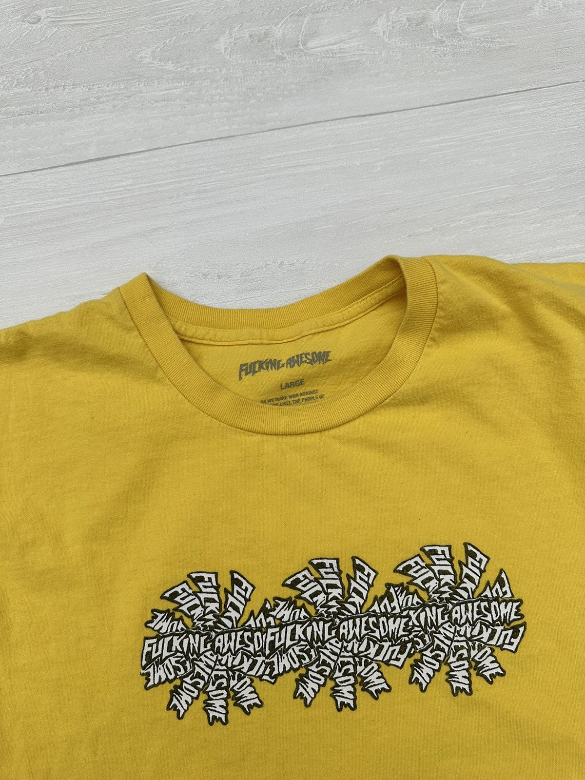 Fucking Awesome RARE Fucking Awesome Yellow Snake Charmer Tee Sz. Large Size US L / EU 52-54 / 3 - 4 Thumbnail
