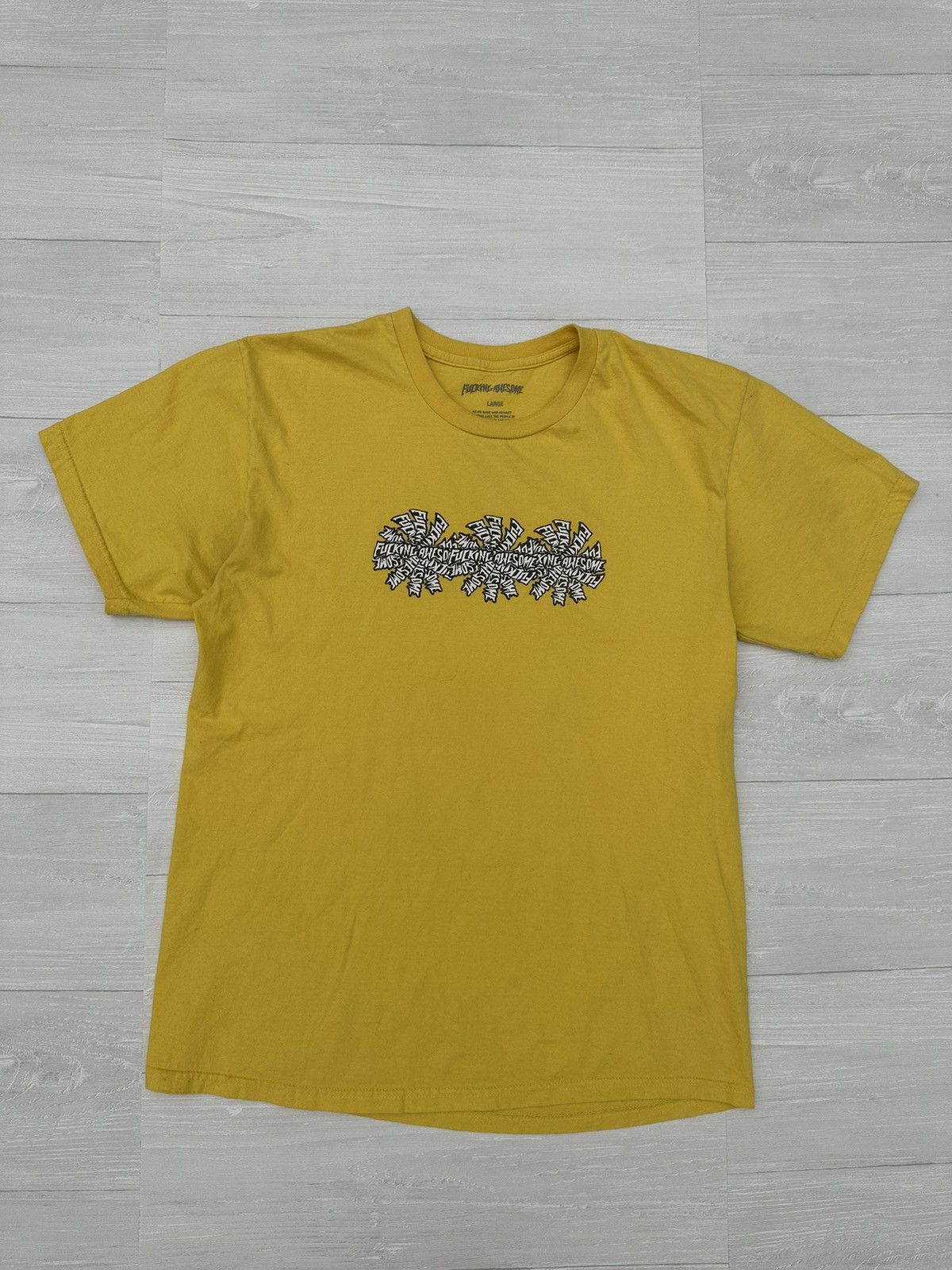 Fucking Awesome RARE Fucking Awesome Yellow Snake Charmer Tee Sz. Large Size US L / EU 52-54 / 3 - 5 Thumbnail