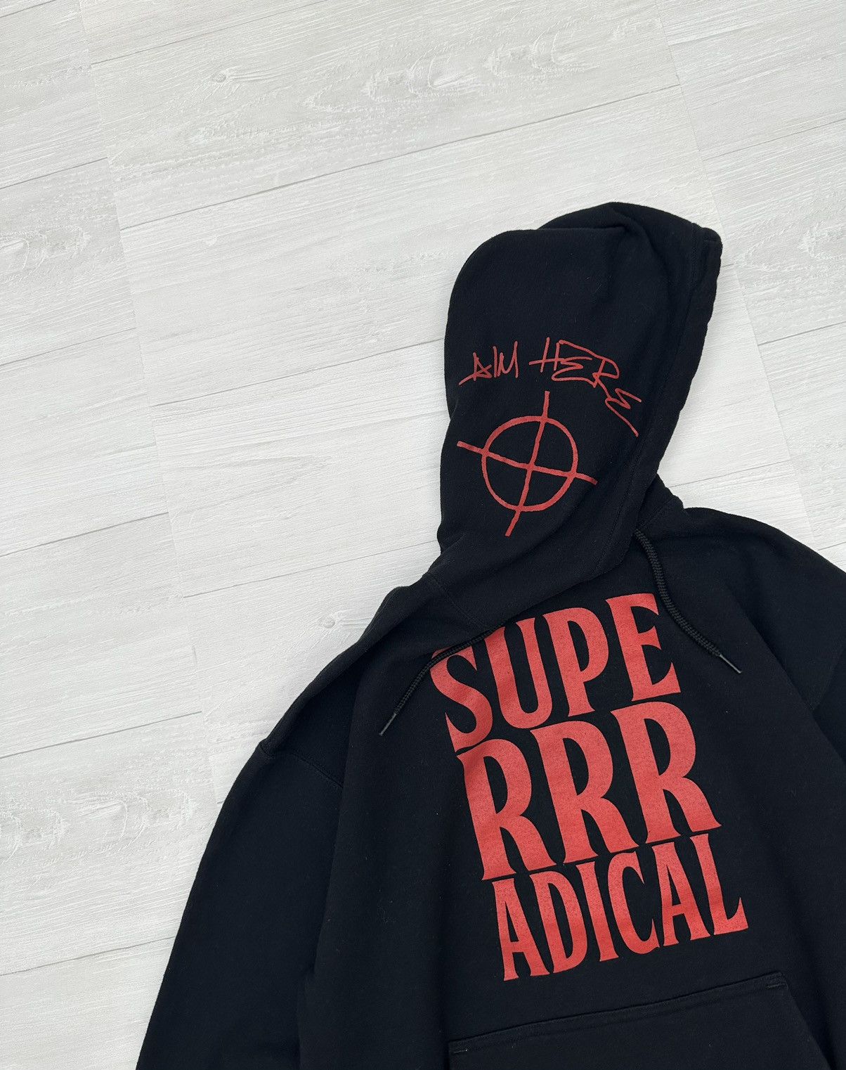 Superrradical Superrradical Black + Red Aim Here Crosshair Target Hoodie Size US L / EU 52-54 / 3 - 3 Thumbnail