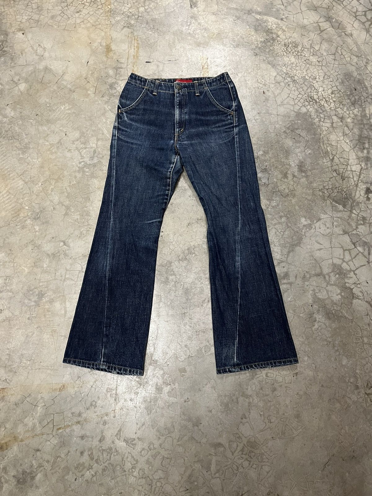 Edwin × Japanese Brand Flare Jeans Vintage Edwin E Function bootcut Wide Leg Size US 27 - 2 Thumbnail