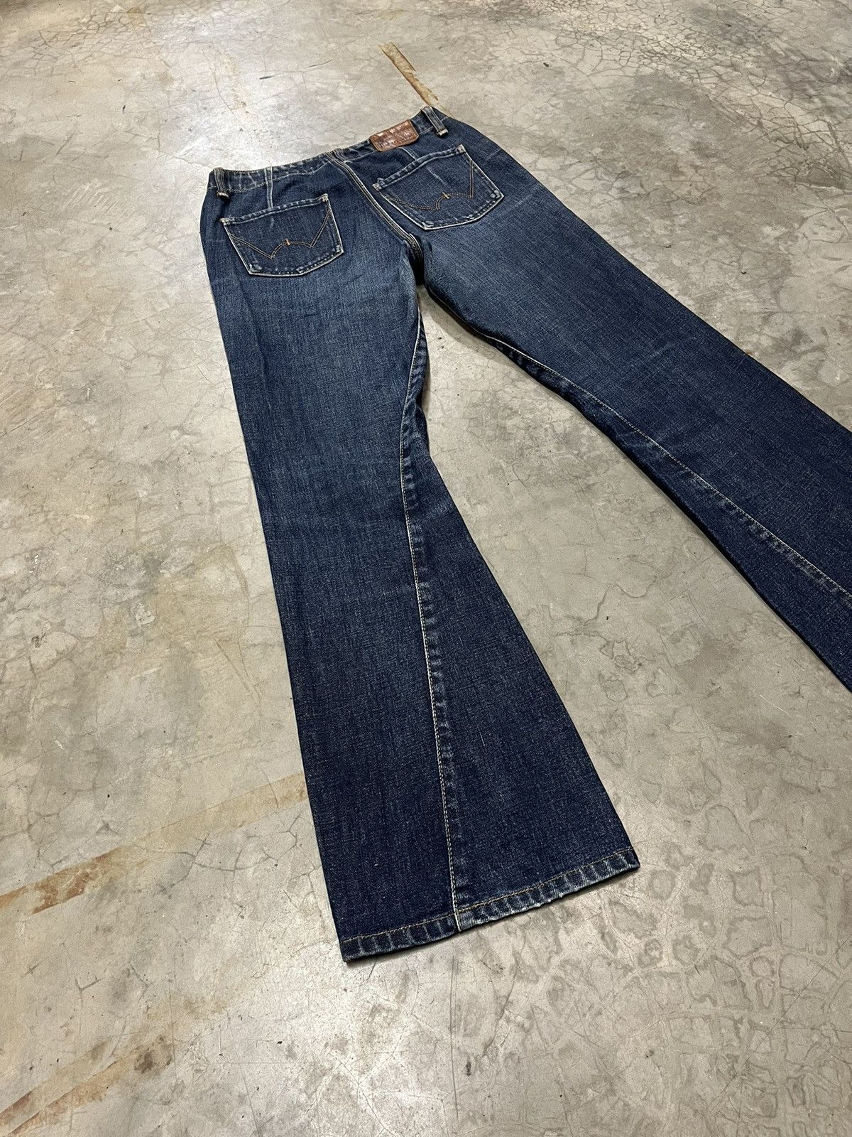 Edwin × Japanese Brand Flare Jeans Vintage Edwin E Function bootcut Wide Leg Size US 27 - 5 Thumbnail