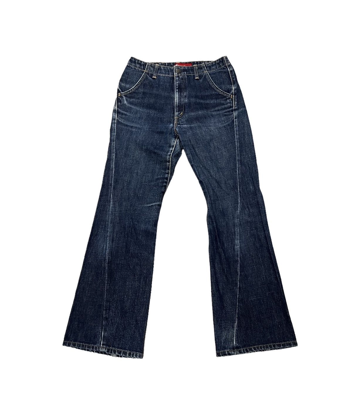 Edwin × Japanese Brand Flare Jeans Vintage Edwin E Function bootcut Wide Leg Size US 27 - 1 Thumbnail