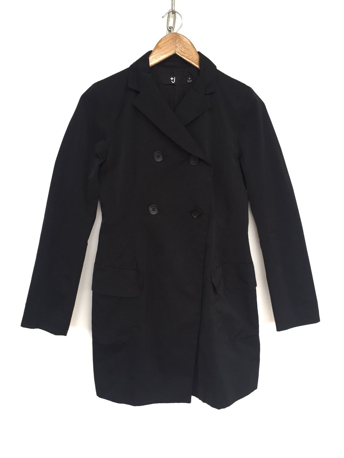 Jil Sander Collaboration Uniqlo Black Polyester Blend Long Light Jacket Size M / US 6-8 / IT 42-44 - 1 Thumbnail