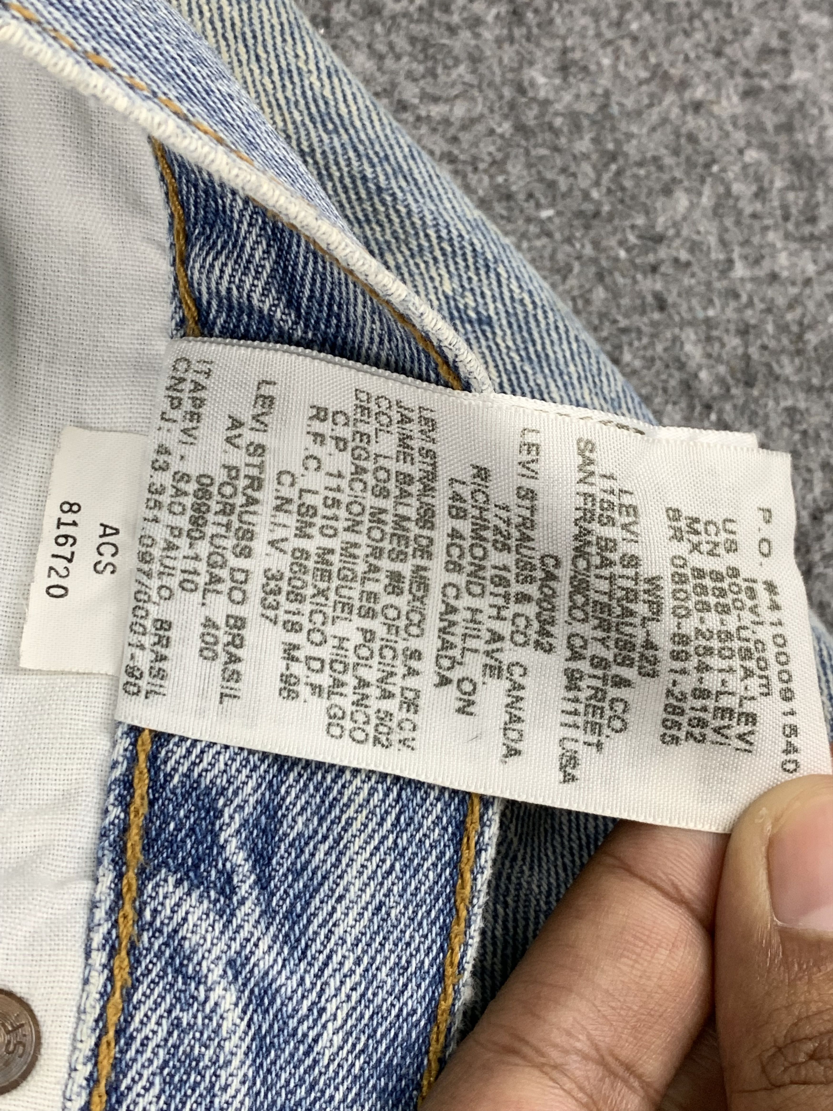 Levi's × Vintage Vintage Distressed Levis 501 Faded Blue Jeans Size US 38 / EU 54 - 11 Thumbnail