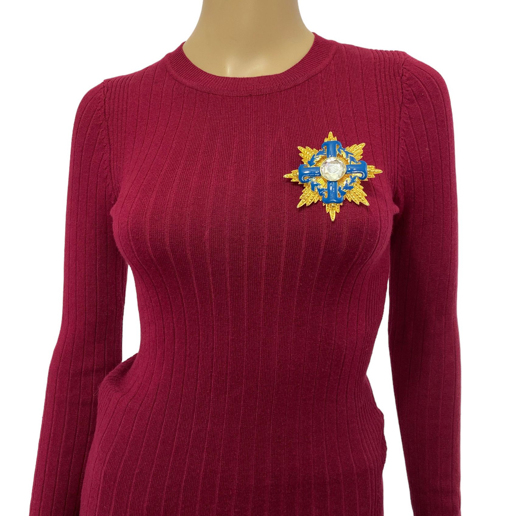Gianni Versace Vintage Order Of Merit Maltese Cross Brooch