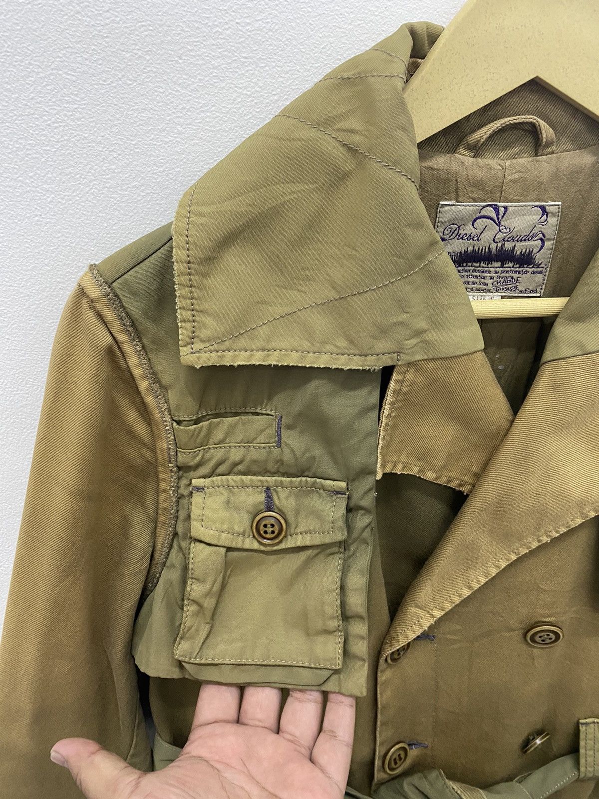 Diesel Vintage Diesel Coudroy Trench Coat jacket military style Size US S / EU 44-46 / 1 - 7 Thumbnail