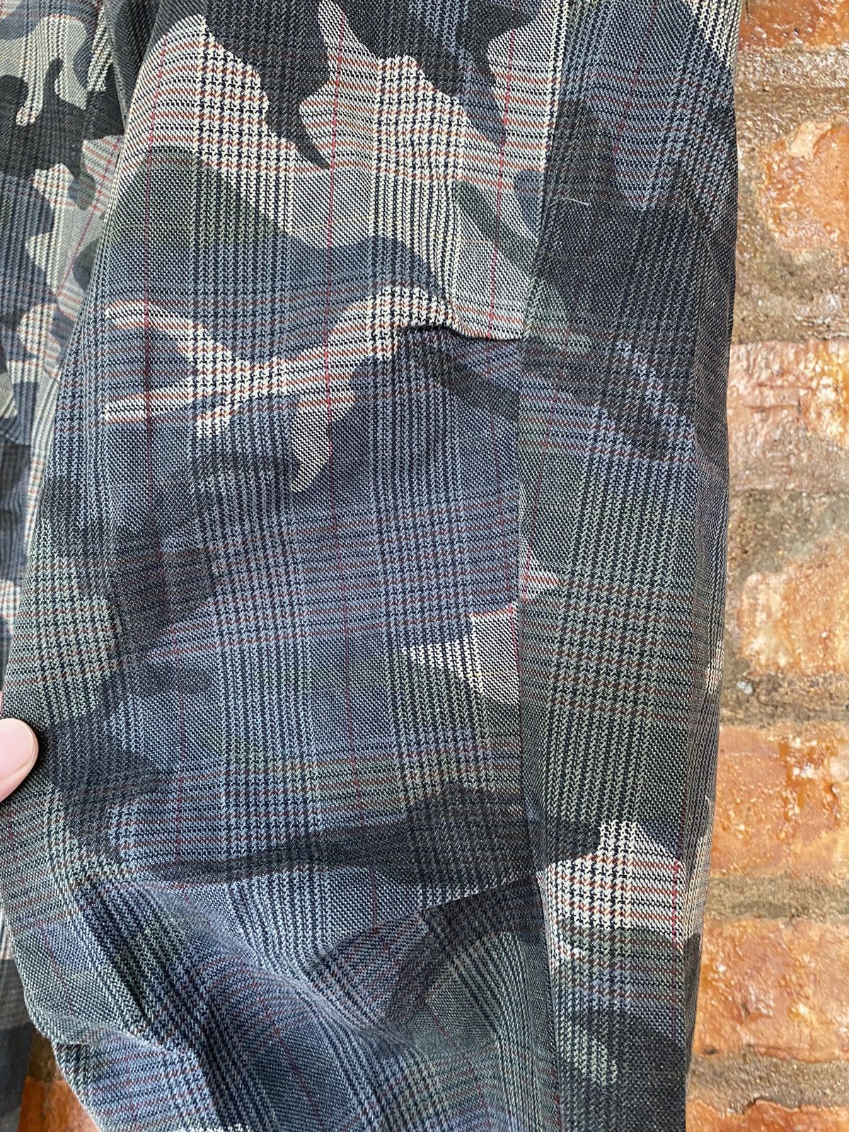 CABANE de ZUCCa × Final Home × Issey Miyake Vtg Zucca Camo check casual pants Size US 32 / EU 48 - 7 Thumbnail