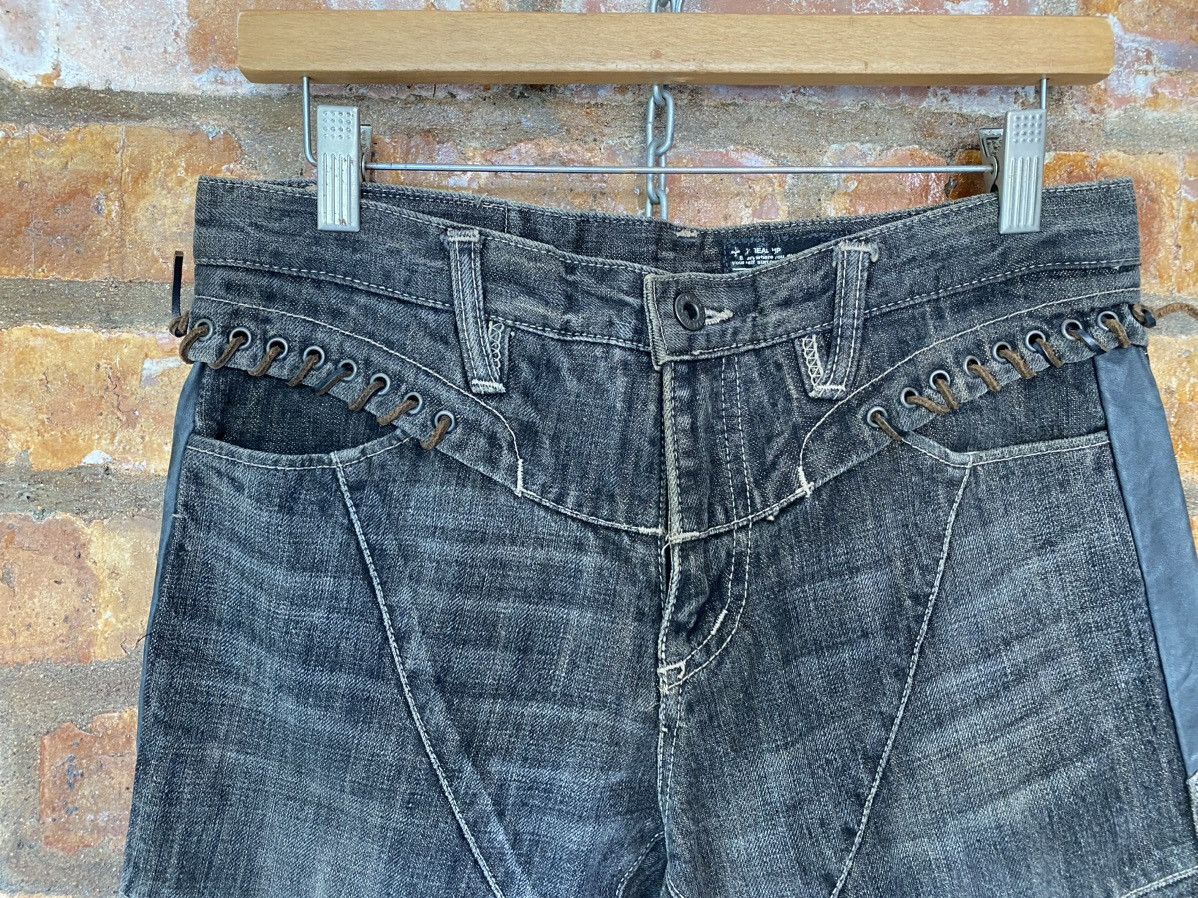 L7 Real Hip Leather trim Pocket Lace pocket hagi pants Size US 31 - 5 Thumbnail