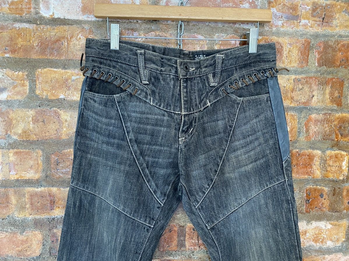 L7 Real Hip Leather trim Pocket Lace pocket hagi pants Size US 31 - 3 Thumbnail
