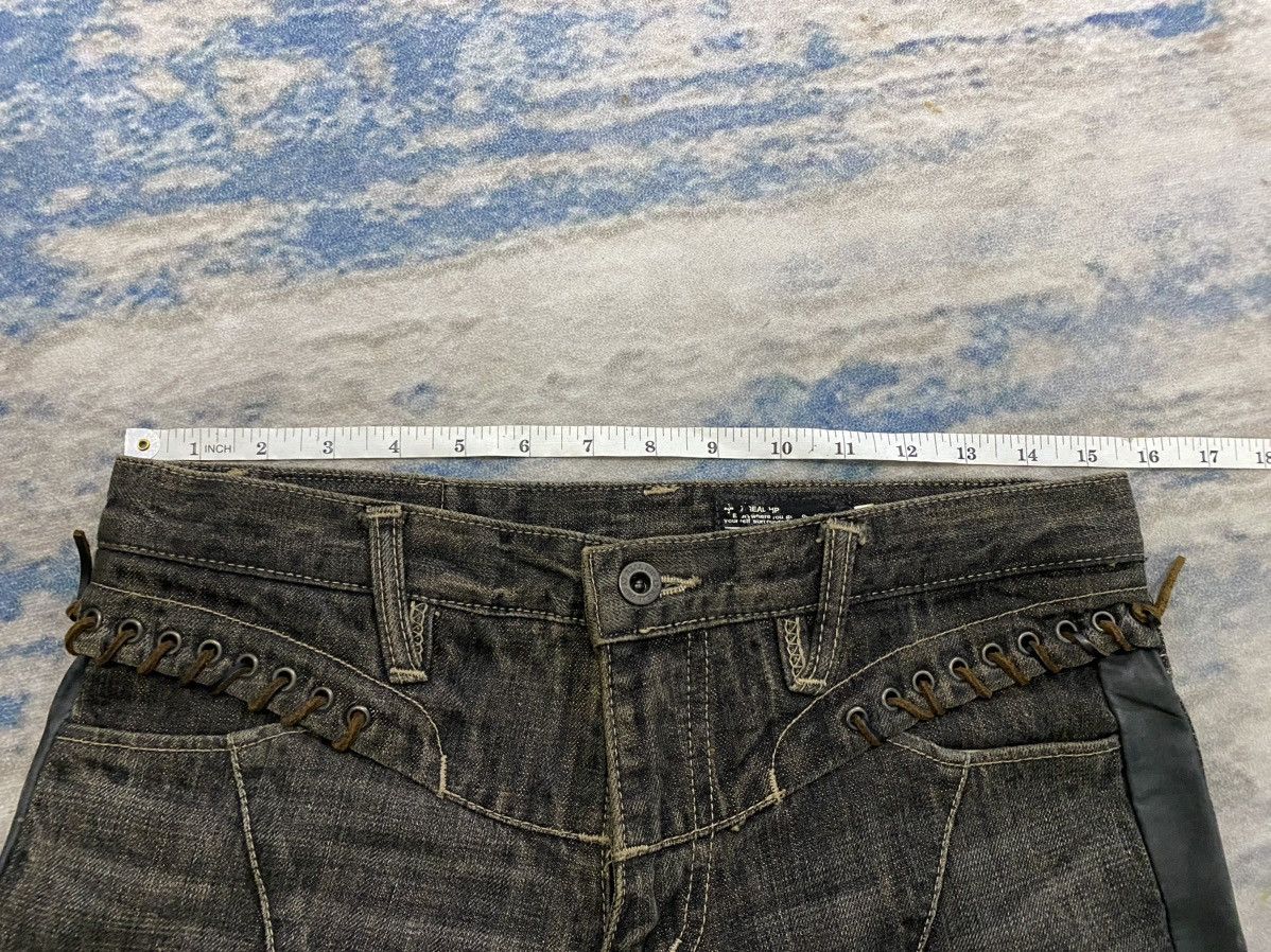 L7 Real Hip Leather trim Pocket Lace pocket hagi pants Size US 31 - 18 Thumbnail