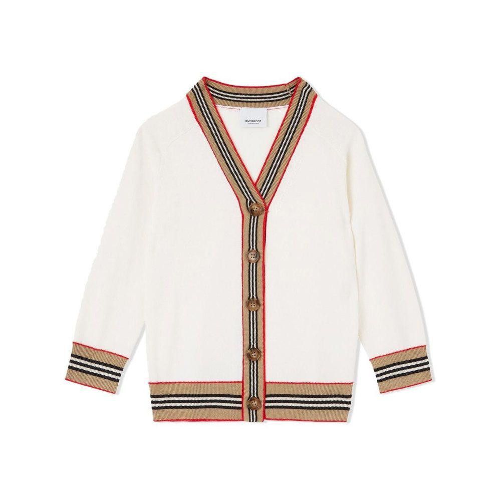 BURBERRY KIDS GRAHAM CARDIGAN WOOL SWEATER SIZE 12A