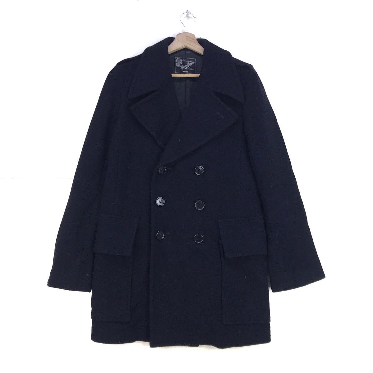 CABANE de ZUCCa × Issey Miyake Spectro Dragon Zucca Issey Miyake Wool Double Breast Coat Size US S / EU 44-46 / 1 - 2 Thumbnail