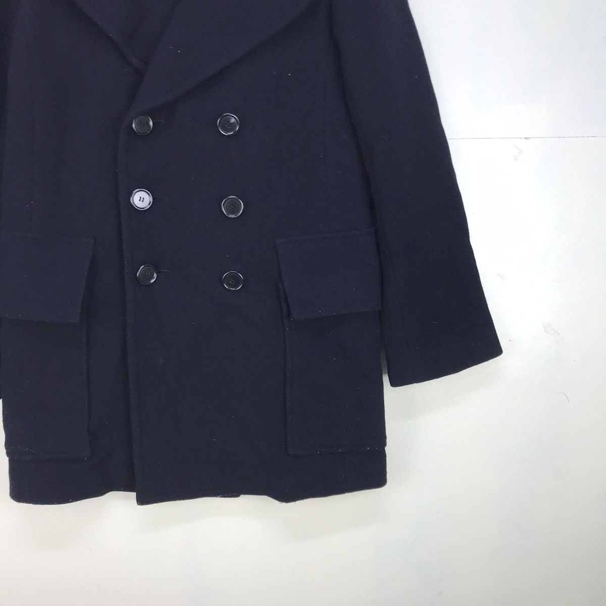 CABANE de ZUCCa × Issey Miyake Spectro Dragon Zucca Issey Miyake Wool Double Breast Coat Size US S / EU 44-46 / 1 - 5 Thumbnail