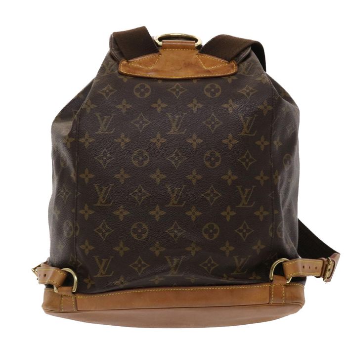 Louis Vuitton Montsouris Backpack mm Brown Canvas/Leather 9LV810K