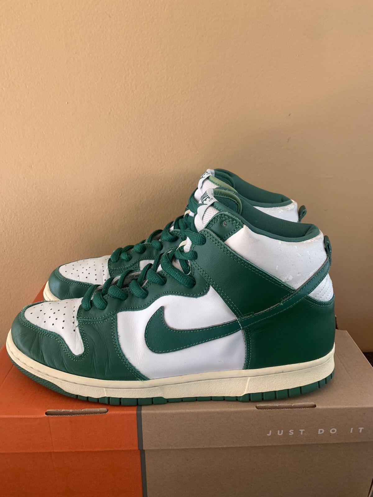 Nike 2003 Nike Dunk High Clover Green Celtic Vintage Size US 11 / EU 44 - 4 Thumbnail