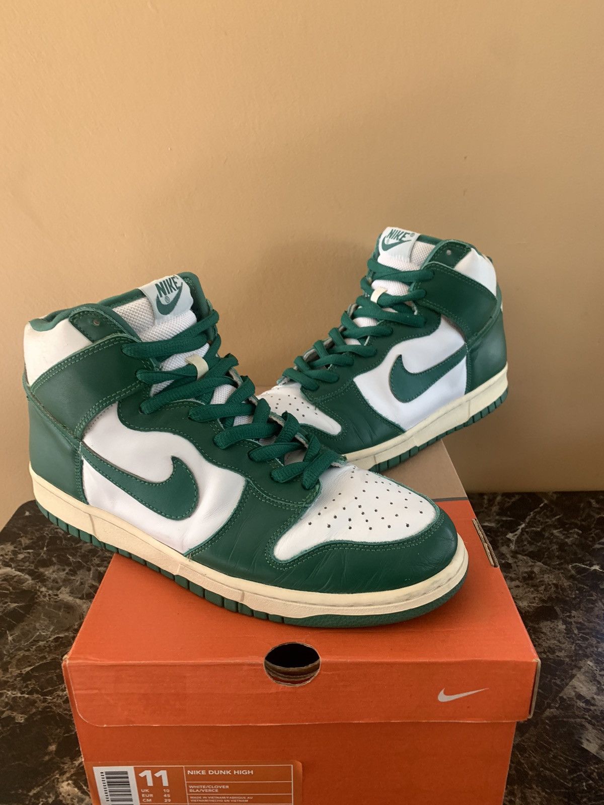Nike 2003 Nike Dunk High Clover Green Celtic Vintage Size US 11 / EU 44 - 1 Thumbnail