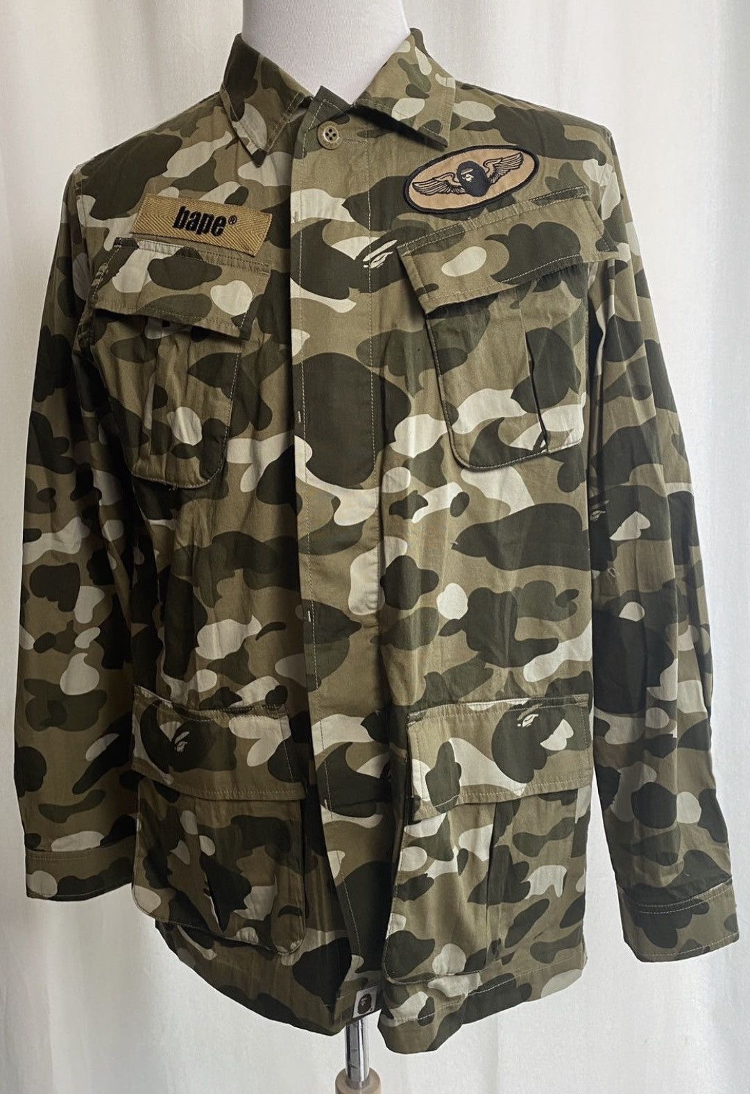 A Bathing Ape Bape Camo Long Sleeve Shirt XL New (Large)