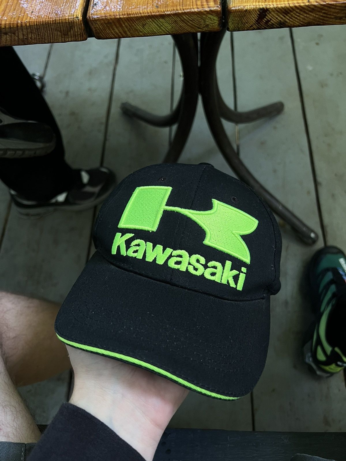 Vintage Y2K Kawasaki Vintage Moto Cap Size ONE SIZE - 1 Thumbnail