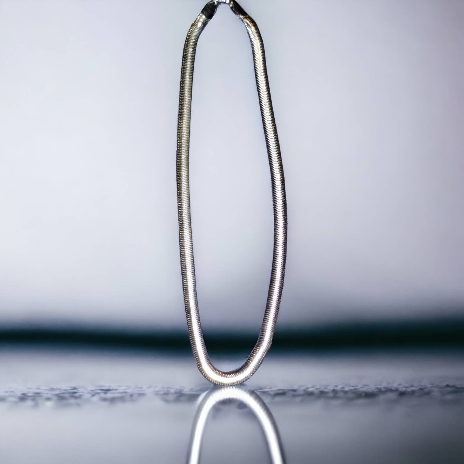 Z flat sterling silver 925 soft silky smooth snake chain