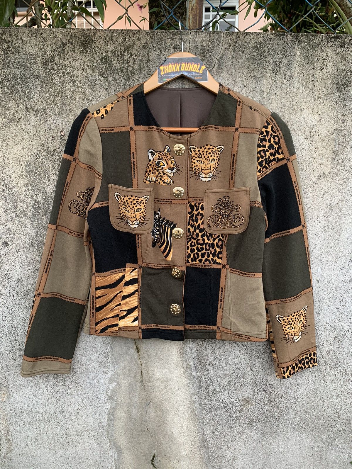 Designer × Japanese Brand Vintage Italiya-Goji Design Animal Print Blouse Jacket Size S / US 4 / IT 40 - 1 Thumbnail