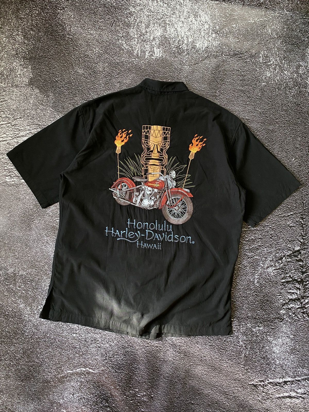 Harley Davidson Harley Davidson Hawaii Silk Button Up T-Shirt Size US M / EU 48-50 / 2 - 2 Thumbnail