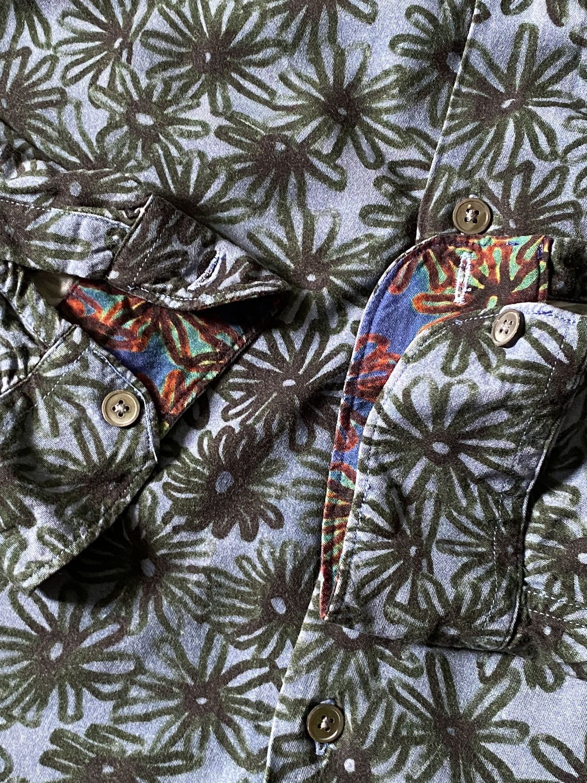 Paul Smith PAUL SMITH Floral Print Shirt Button Up Size US L / EU 52-54 / 3 - 4 Thumbnail