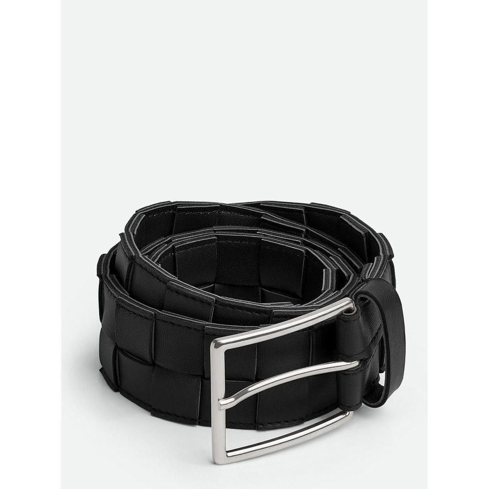 BOTTEGA VENETA BLACK LEATHER BELT SIZE 100