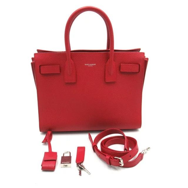 Yves Yves Saint Laurent Sac de Jour 2-Way Shoulder Bag Leather Black