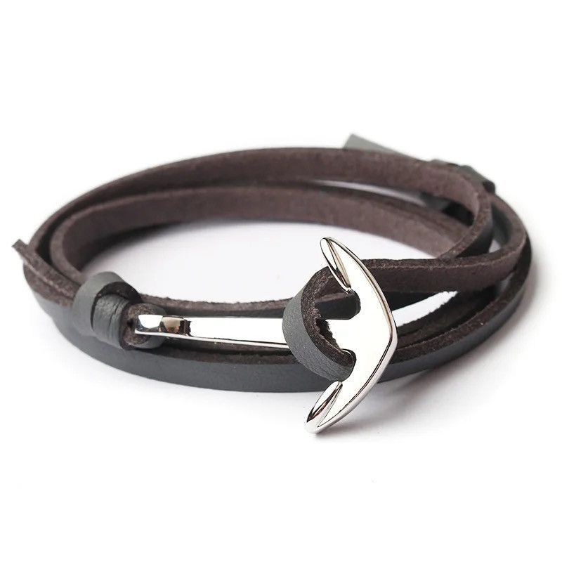 Jewelry Anchor Multilayer Leather Bracelet Size ONE SIZE - 1 Preview