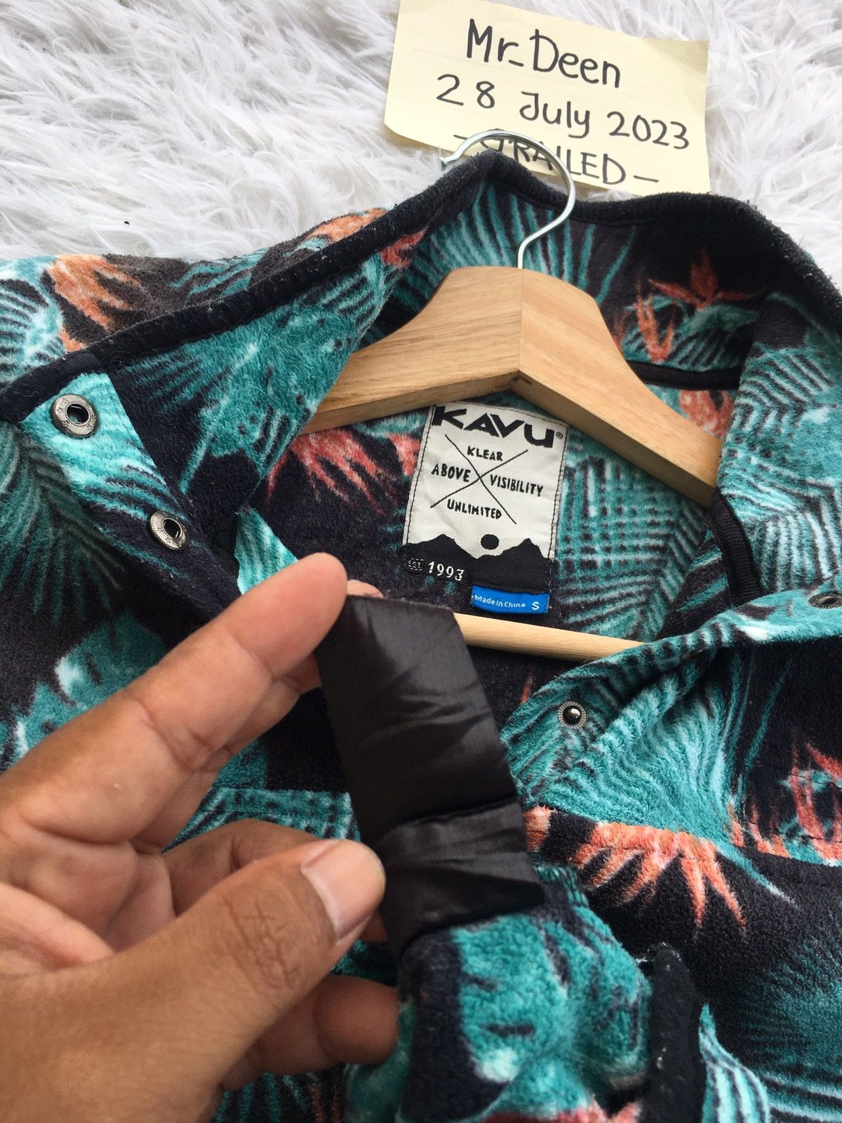 KAVU Rare KAVU Green Floral Fleece Jacket Size US M / EU 48-50 / 2 - 10 Thumbnail