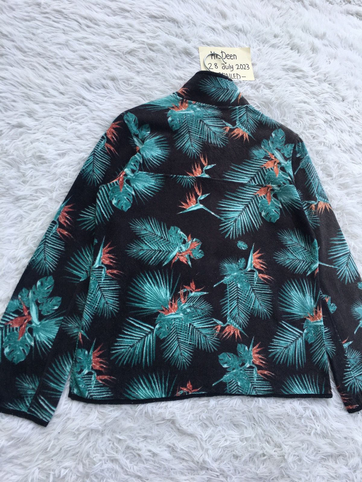 KAVU Rare KAVU Green Floral Fleece Jacket Size US M / EU 48-50 / 2 - 13 Thumbnail