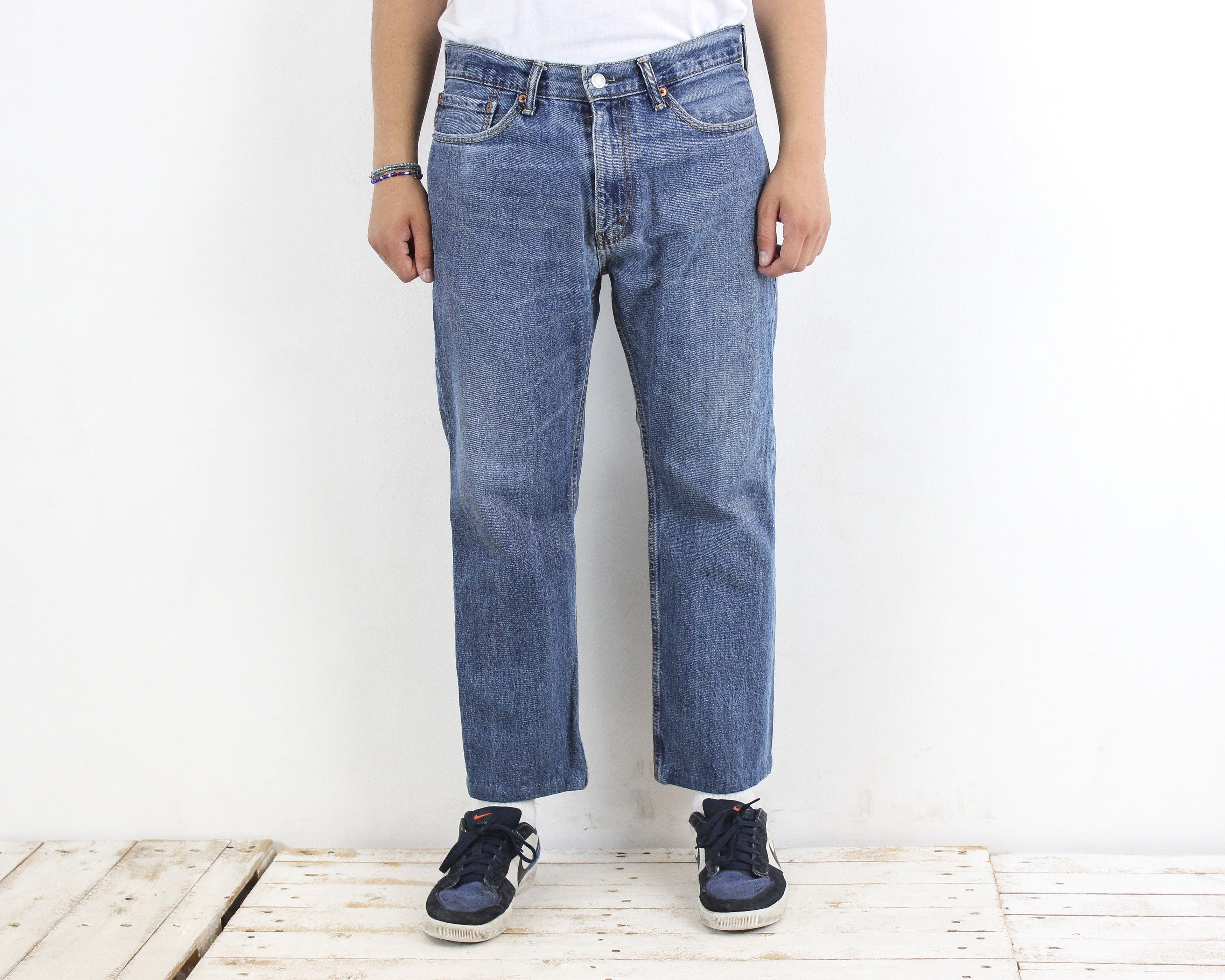 Levi's 505 Men W34 L28 Regular Straight Jeans Denim Pants Trousers Size US 34 / EU 50 - 2 Thumbnail