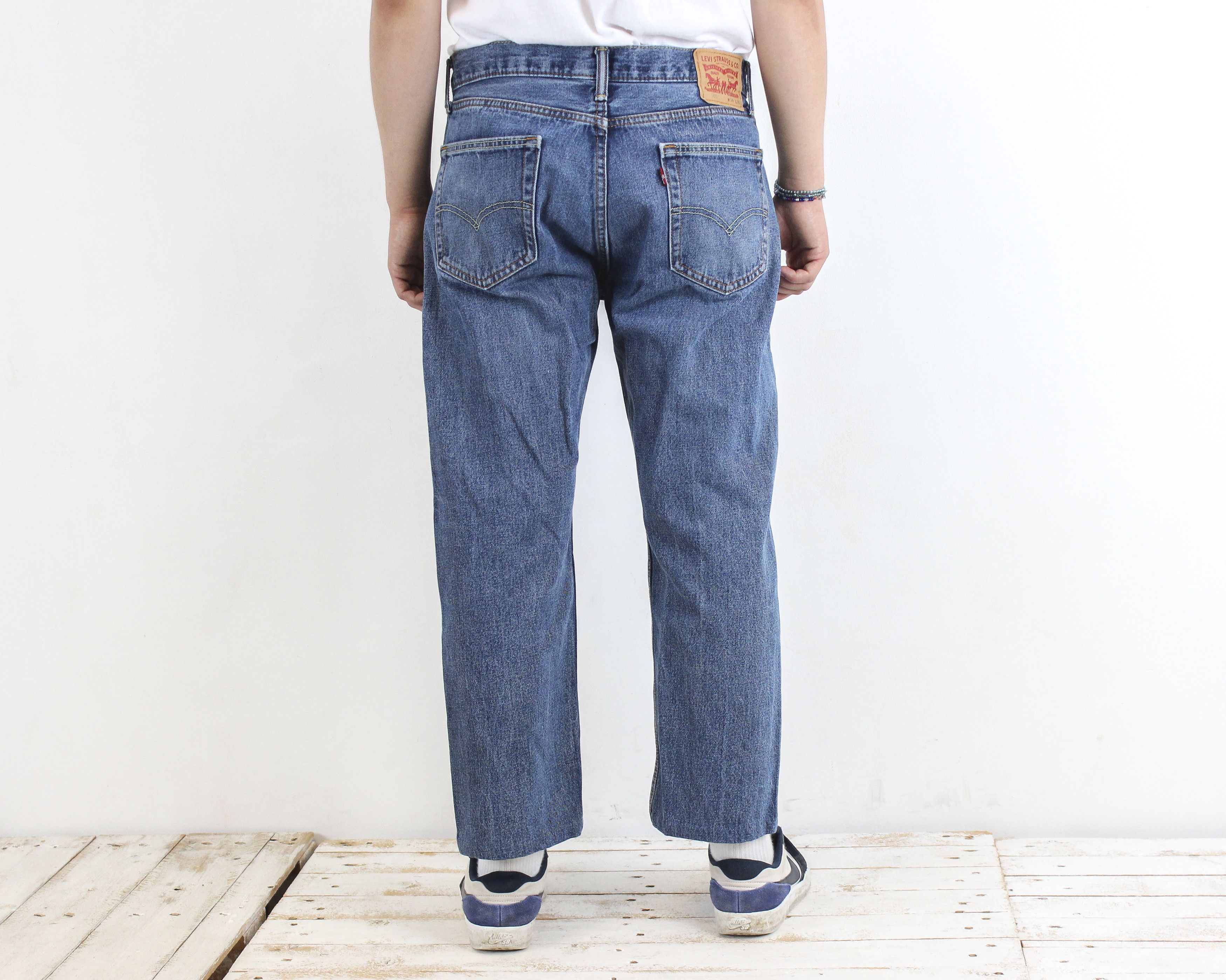 Levi's 505 Men W34 L28 Regular Straight Jeans Denim Pants Trousers Size US 34 / EU 50 - 5 Thumbnail