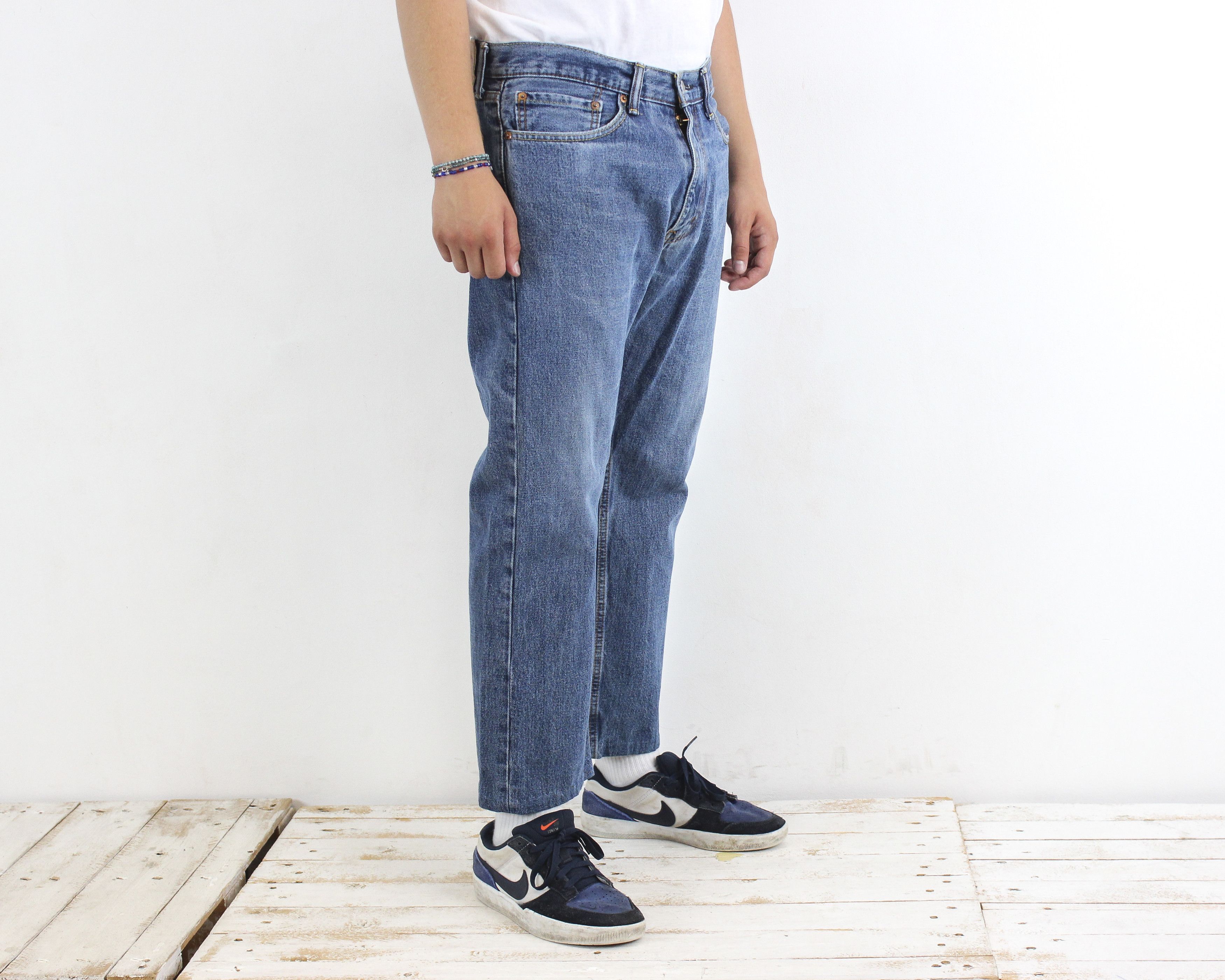 Levi's 505 Men W34 L28 Regular Straight Jeans Denim Pants Trousers Size US 34 / EU 50 - 1 Thumbnail