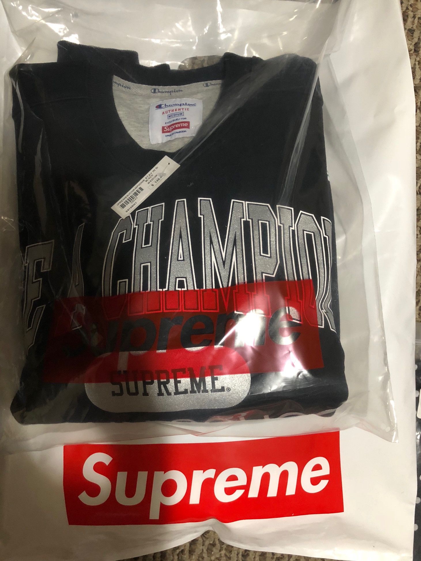 Supreme champion stay in school crewneck online