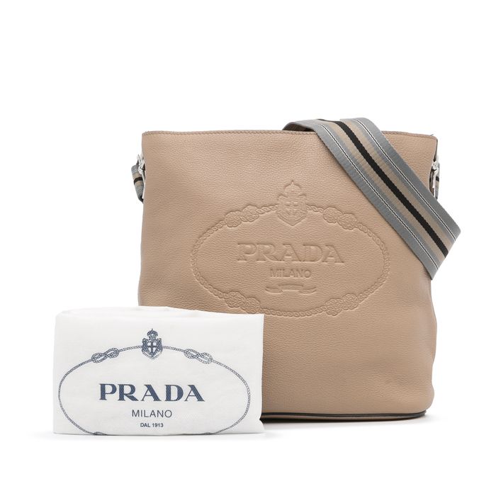 Prada Prada Vitello Phenix Logo Bucket Bag | Grailed