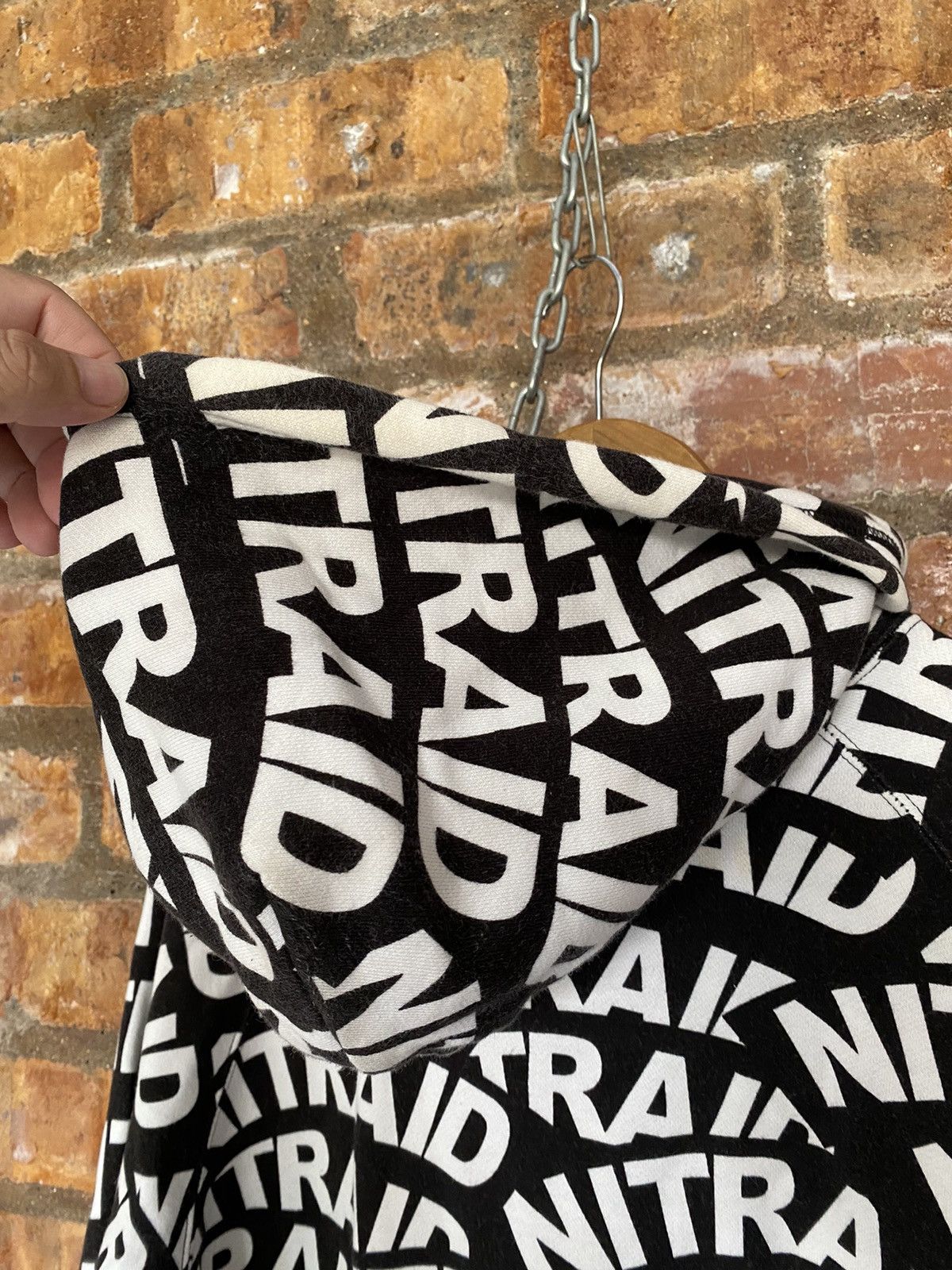 Nitraid Vtg Nitraid All over print logo hoodie Size US XL / EU 56 / 4 - 9 Thumbnail