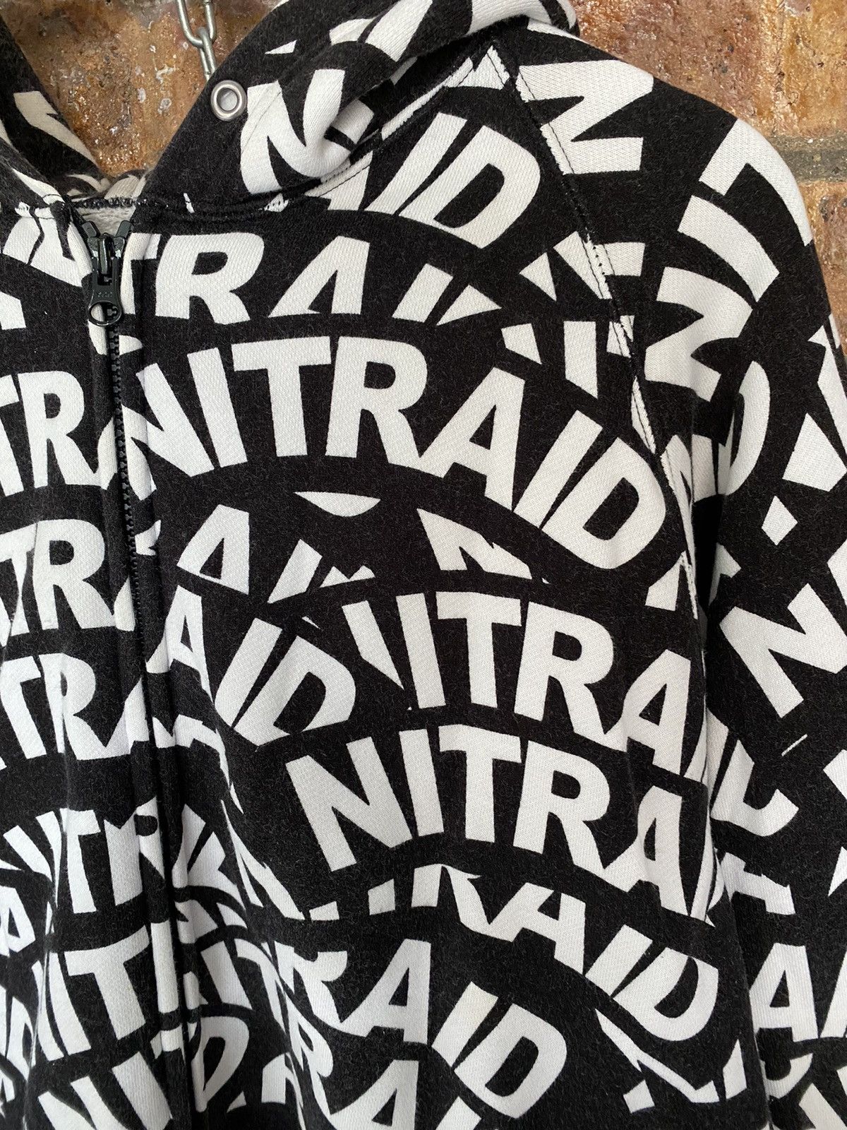 Nitraid Vtg Nitraid All over print logo hoodie Size US XL / EU 56 / 4 - 5 Thumbnail