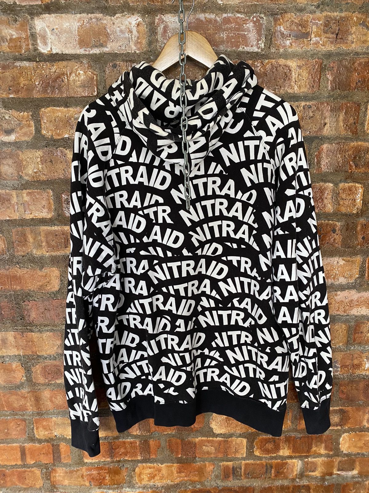 Nitraid Vtg Nitraid All over print logo hoodie Size US XL / EU 56 / 4 - 7 Thumbnail