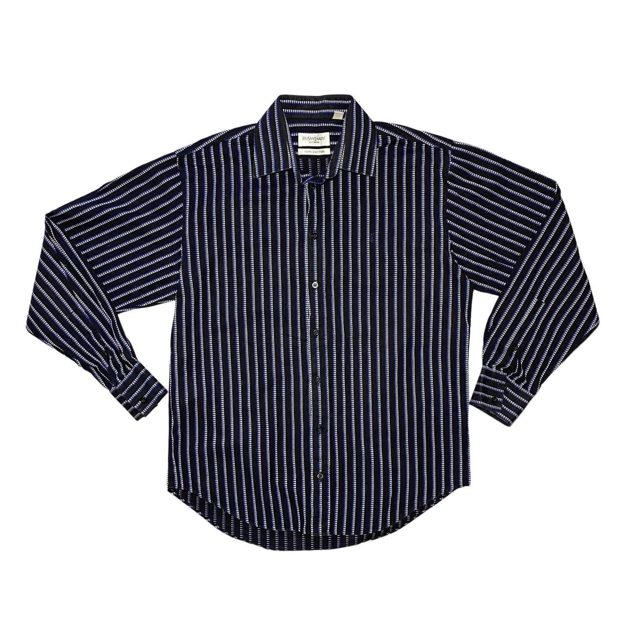 Vintage × Yves Saint Laurent Yves Saint Laurent Vintage Striped Shirt Long Sleeve Size US M / EU 48-50 / 2 - 1 Thumbnail