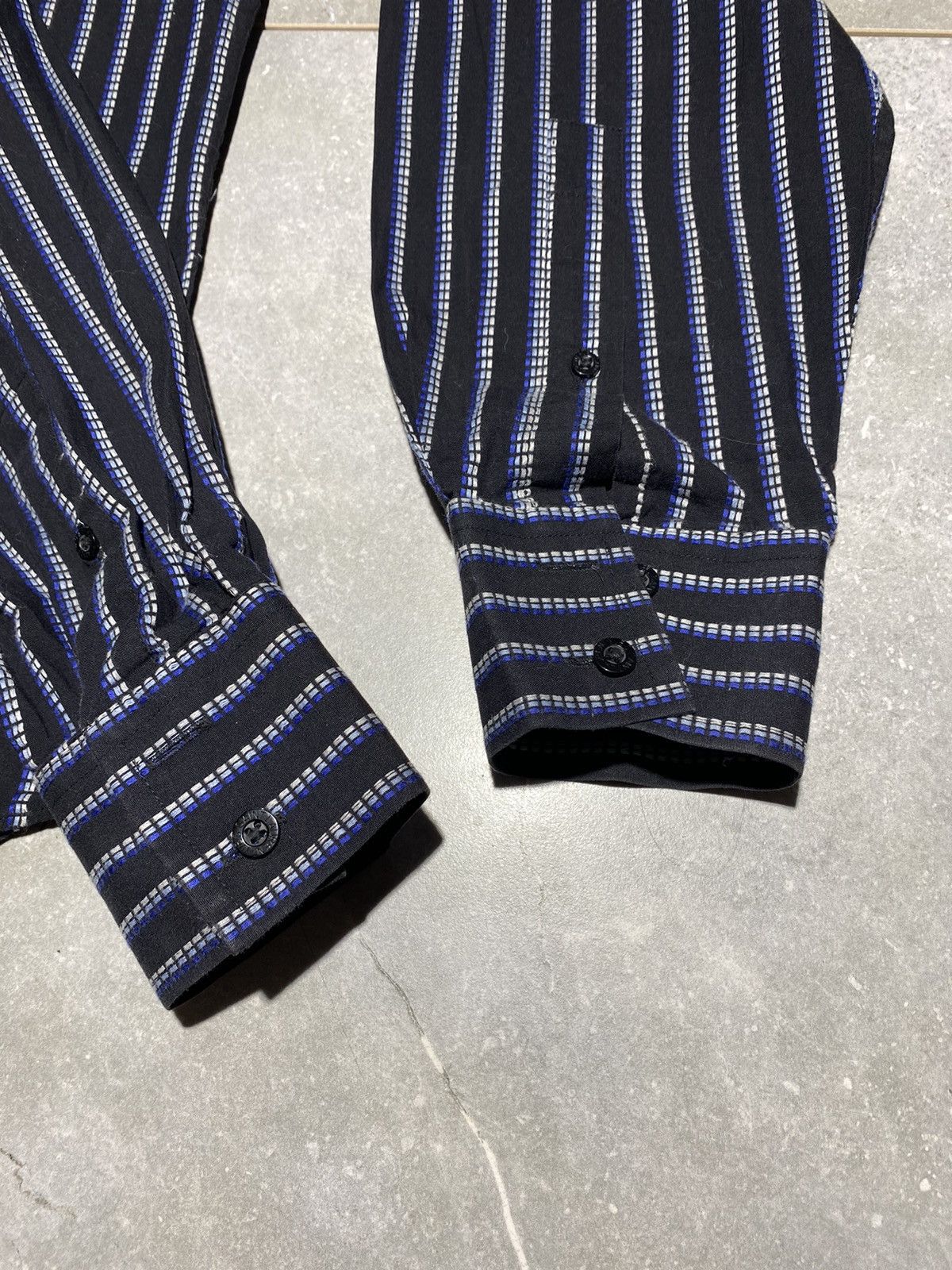 Vintage × Yves Saint Laurent Yves Saint Laurent Vintage Striped Shirt Long Sleeve Size US M / EU 48-50 / 2 - 5 Thumbnail