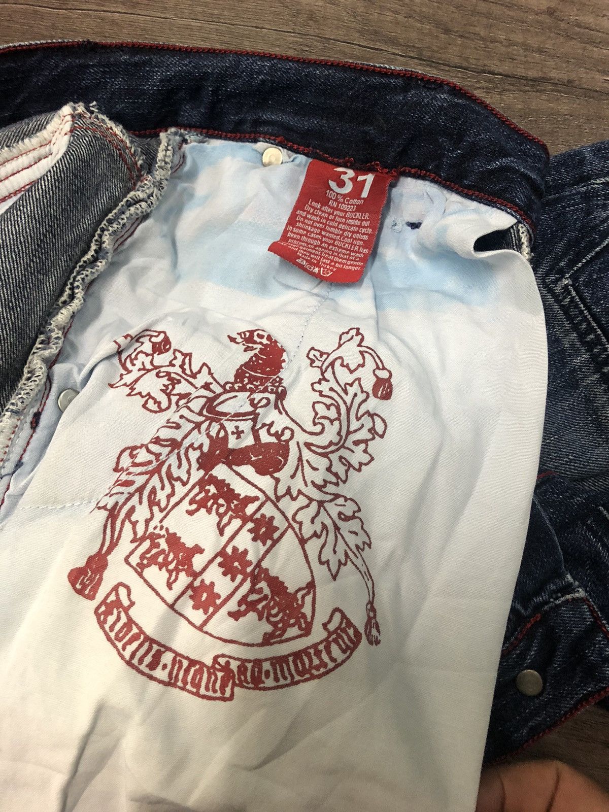 Buckler × Designer × Japanese Brand Buckler Denim Vintage Sexy Bastard Denim Jeans Size US 31 - 23 Thumbnail