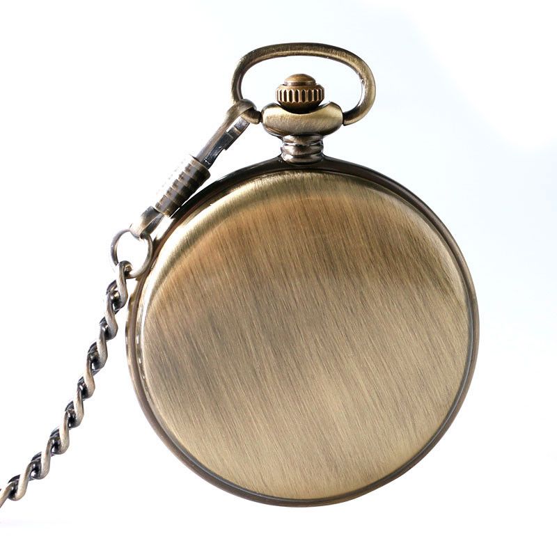 Other Vintage Wood Round Case Pocket Watch Quartz Clock Gift Size ONE SIZE - 9 Thumbnail