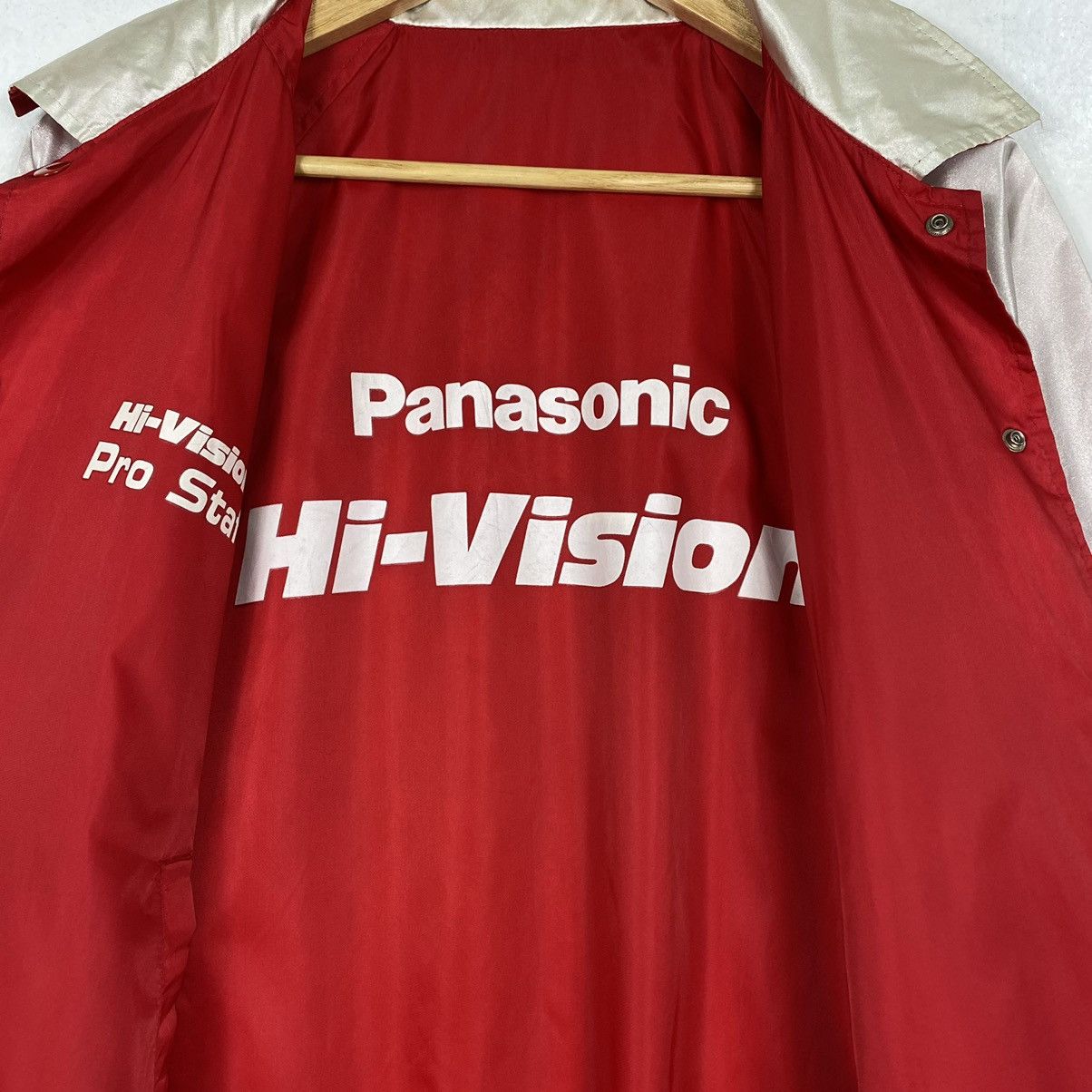 Japanese Brand Vintage Panasonic Hi-Vision Big Logo Button Varsity Jacket Size US XL / EU 56 / 4 - 9 Thumbnail