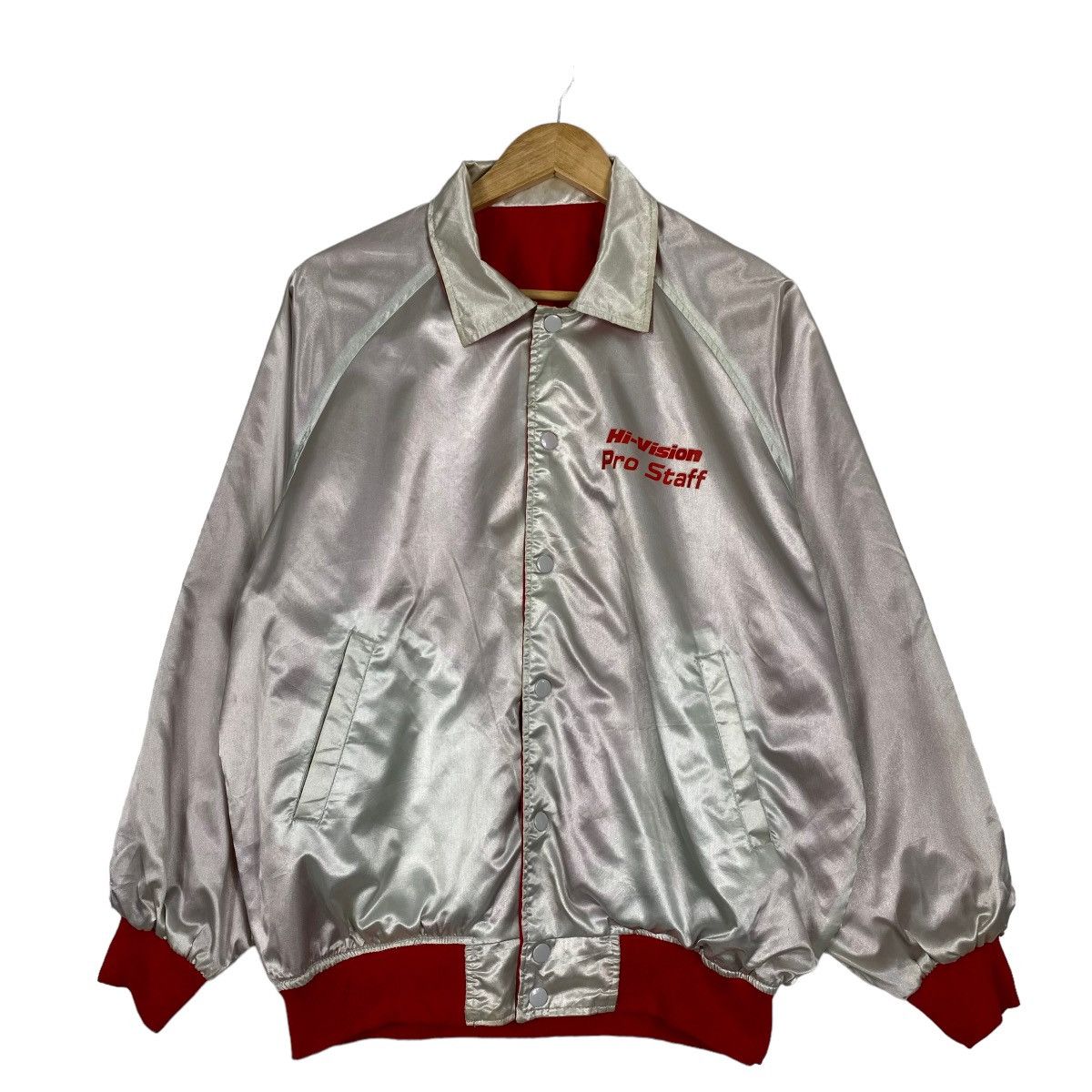 Japanese Brand Vintage Panasonic Hi-Vision Big Logo Button Varsity Jacket Size US XL / EU 56 / 4 - 3 Thumbnail